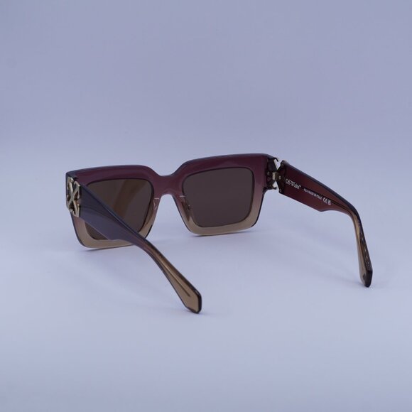 Off-White OERI14D MYSTIC 316E Sunglasses Burgundy Square Frame, Brown Lenses - Picture 5 of 9